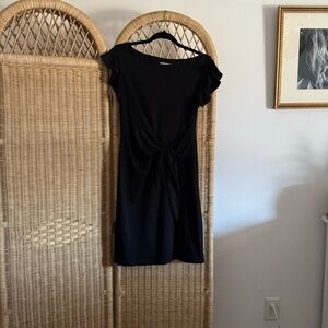 Max Studio Chic Black Dress with Tie Detail